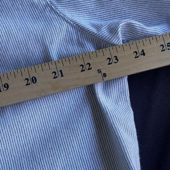 Vintage Bill Blass Womens Button Up Shirt Large Cotton Brown Striped Embroidered - Picture 8 of 10